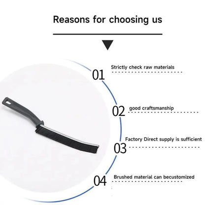 Compact Grey Cleaning Brush for Home & Car