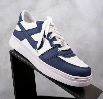 Men's Blue Rexine Sneakers Formal Casual Lightweight Breathable
