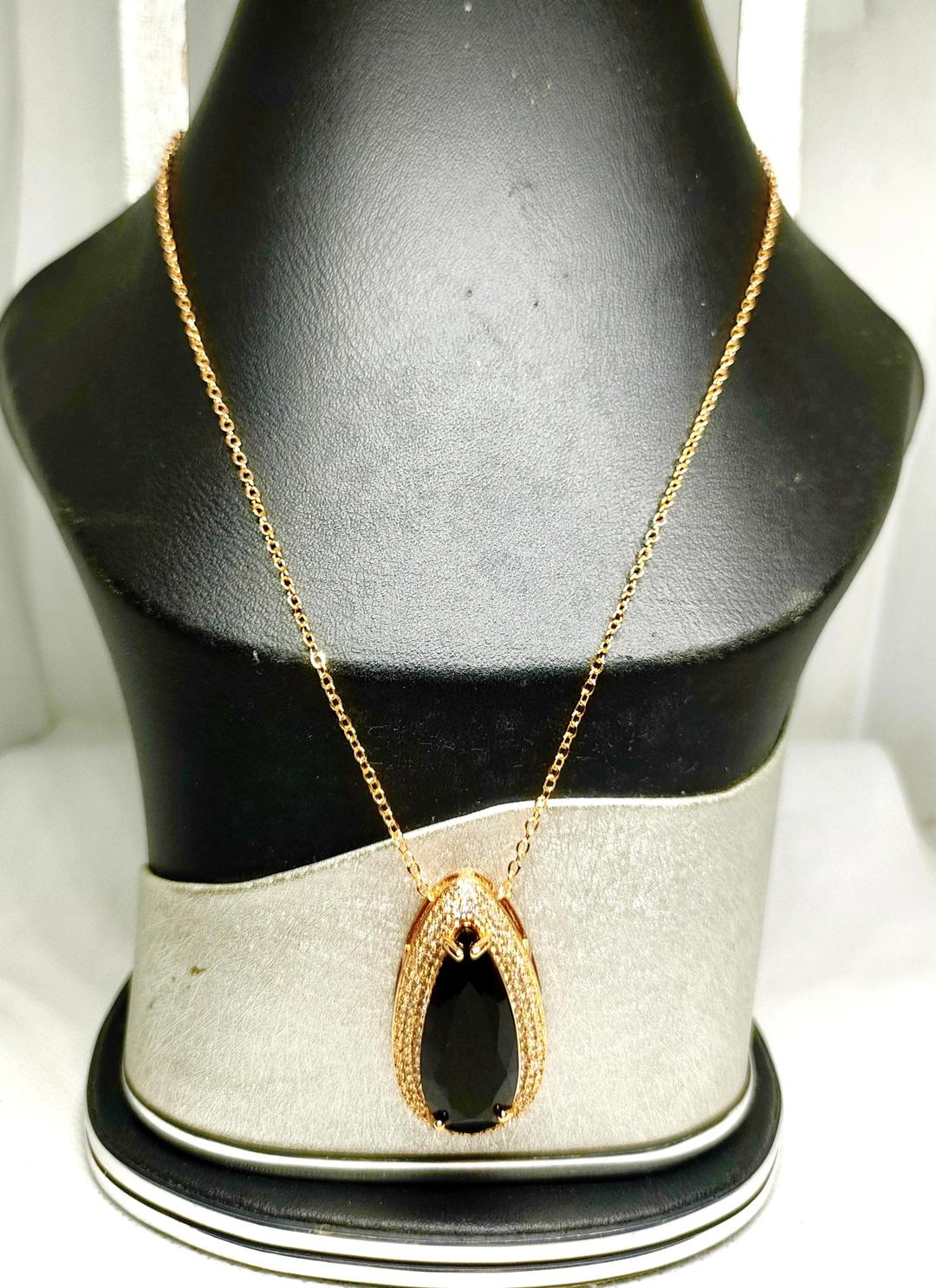 Black & Golden Alloy Pendant for Bridal & Daily Wear