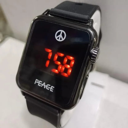 Modern Bluetooth Smartwatch with LED Display & Silicone Strap