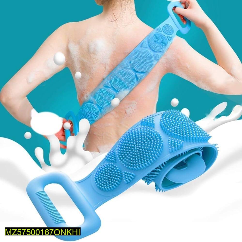 Silicone Body Scrubber Blue Double Sided Exfoliator
