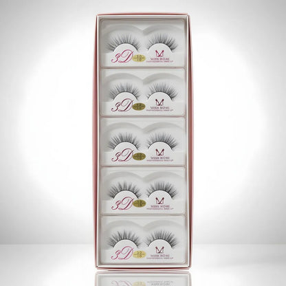 3D Miss Rose Eyelashes Black Fibre Lightweight Long Lasting