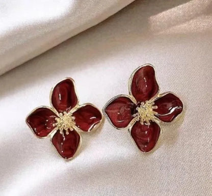 Green Sunflower Earrings for Women Wedding Party Wear