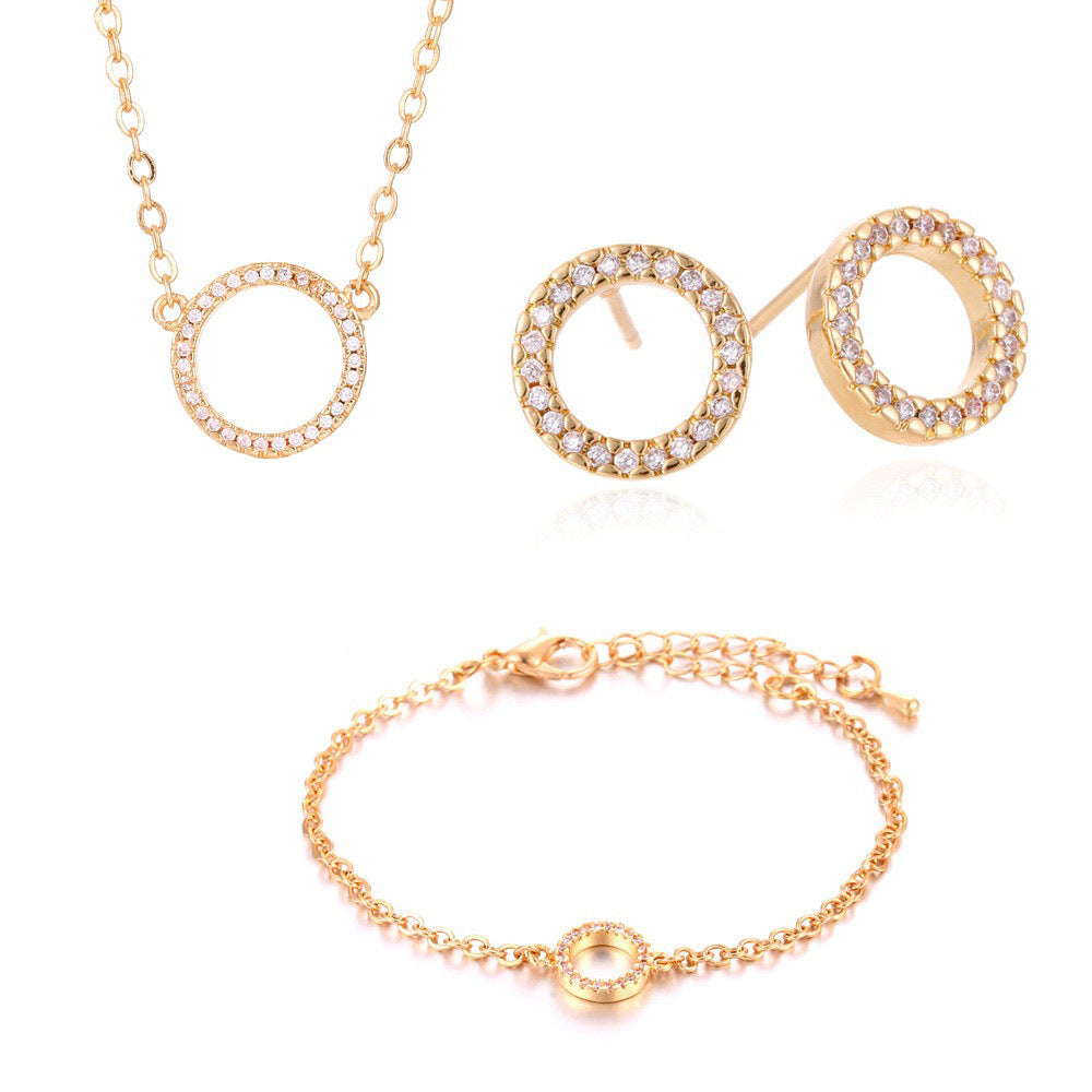Gold Plated Jewelry Set for Weddings & Parties