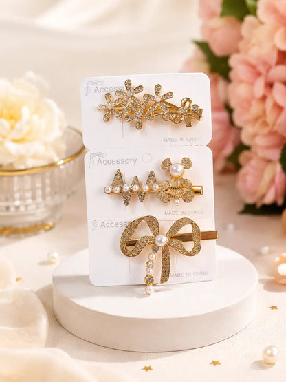 Girl's Fancy Hair Pins 3 Pcs