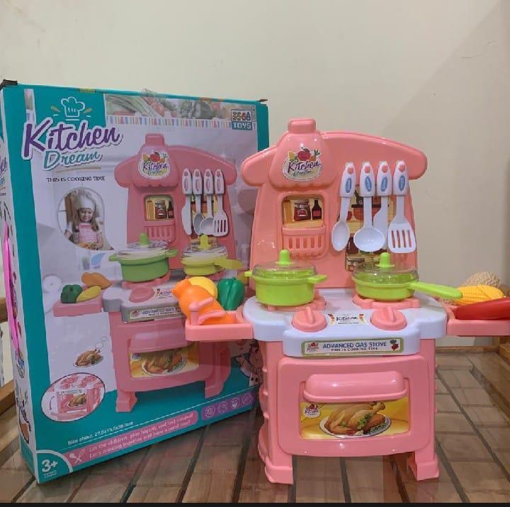 Pink Kitchen Set for Girls 3-5 Years