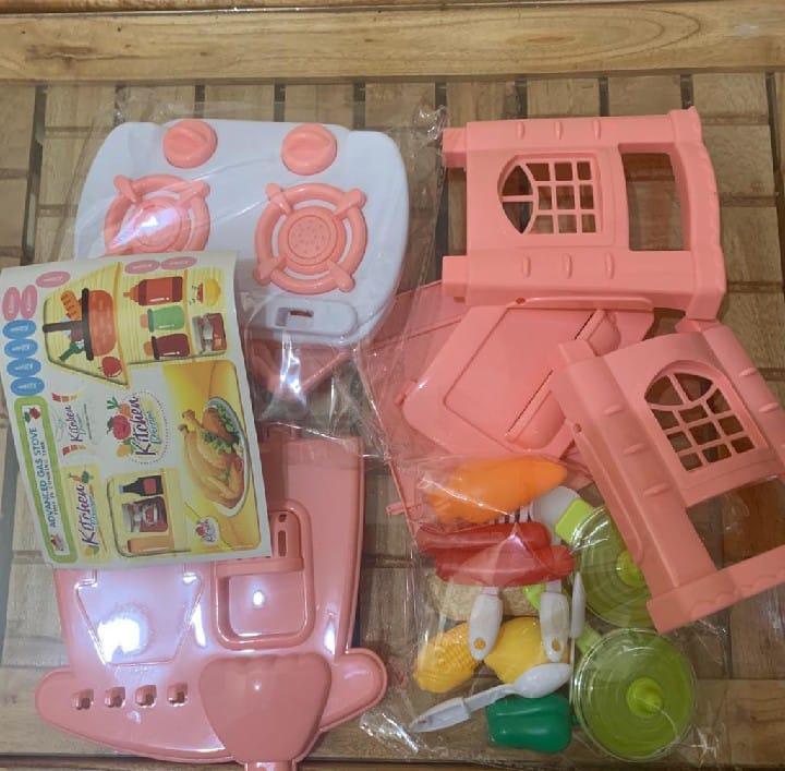 Pink Kitchen Set for Girls 3-5 Years
