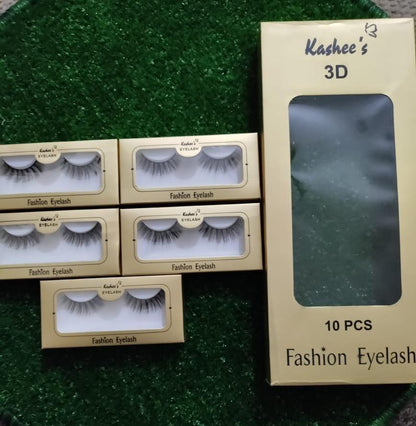 False Eyelashes for Women Black Synthetic Long Lasting