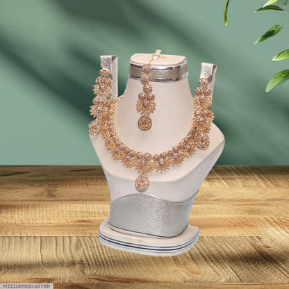 Gold Plated Bridal Set with Crystal Accents
