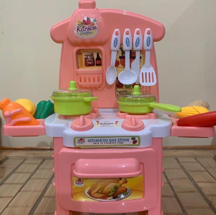 Pink Kitchen Set for Girls 3-5 Years