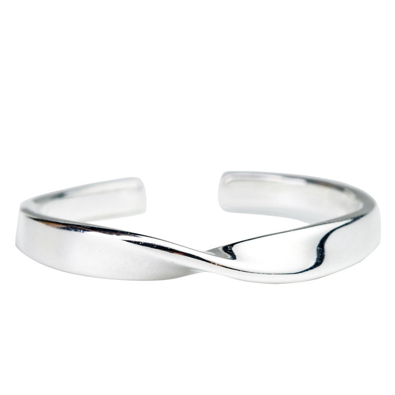 Sterling Silver Mobius Ring Adjustable Unisex Gift