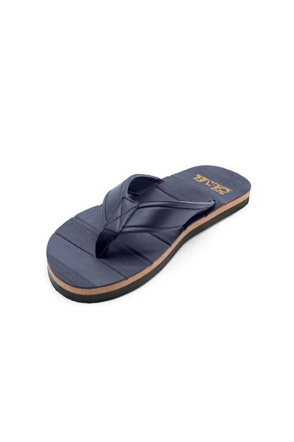 Men Blue Textured Casual Flip Flops Lightweight Comfortable
