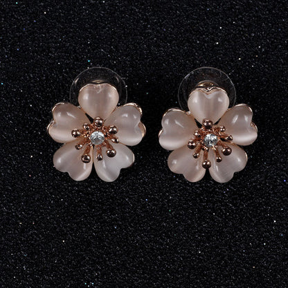 Opal Cherry Blossom Jewelry Set for Pakistani Brides