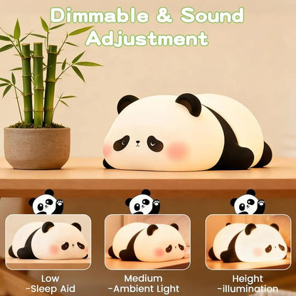 Rechargeable Panda Lamp for Bedroom Study Space