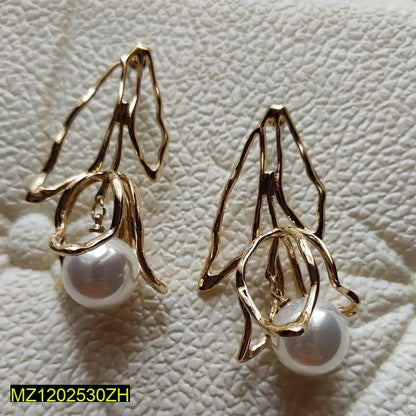 Gold Plated Flower Earrings for Women