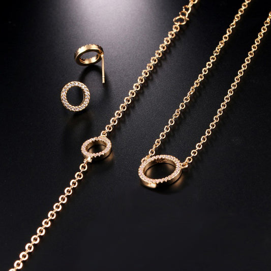 Gold Plated Jewelry Set for Weddings & Parties