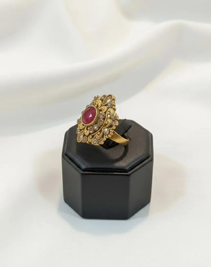Maroon Adjustable Ring for Women Wedding & Party Wear