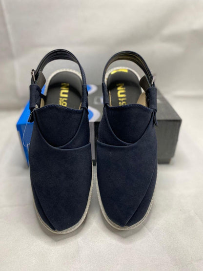 Men Suede Sandals Blue Wedding Office Casual
