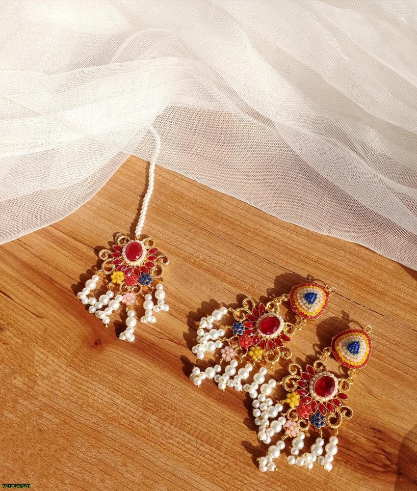 Gold Plated Earrings Set for Pakistani Brides & Festivals