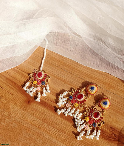 Gold Plated Earrings Set for Pakistani Brides & Festivals