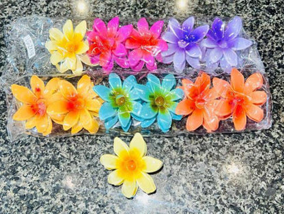 Flower Hair Clips Gradient Colors ABS Plastic