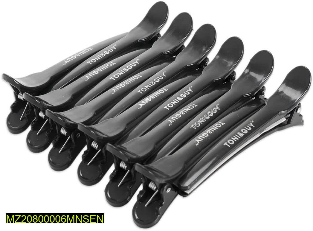 Toni&Guy Black Hair Section Clips 12 Pack