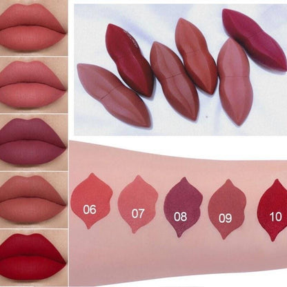 Premium Red Lipstick Set 3 Shades Glossy Long Lasting