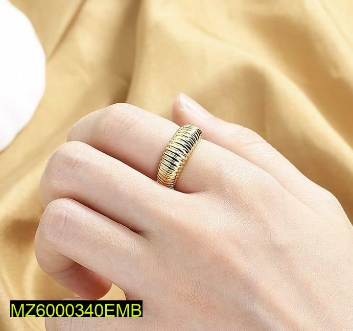 Adjustable Golden Plated Snail Layered Ring for Daily Wear