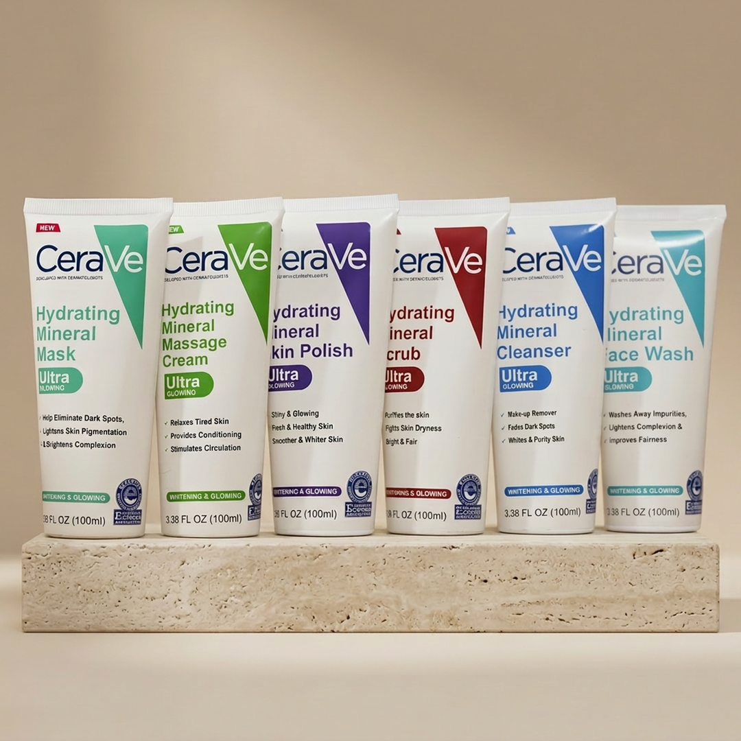 CeraVe Hydrating Mineral Facial Kit 6-Piece Whitening & Glowing