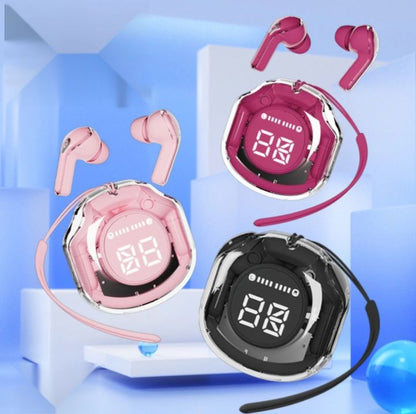 Air39 Transparent Wireless Earbuds with cover | Bluetooth 5.3 TWS AirBuds with LED Display