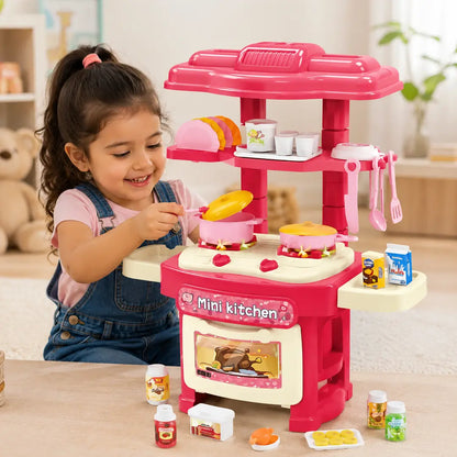 Girl's Plastic Kitchen Set