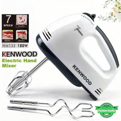 Kenwood 7-Speed Hand Mixer White Stainless Steel Beaters