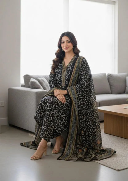 Printed Lawn 3-Piece Women Suit Multicolor