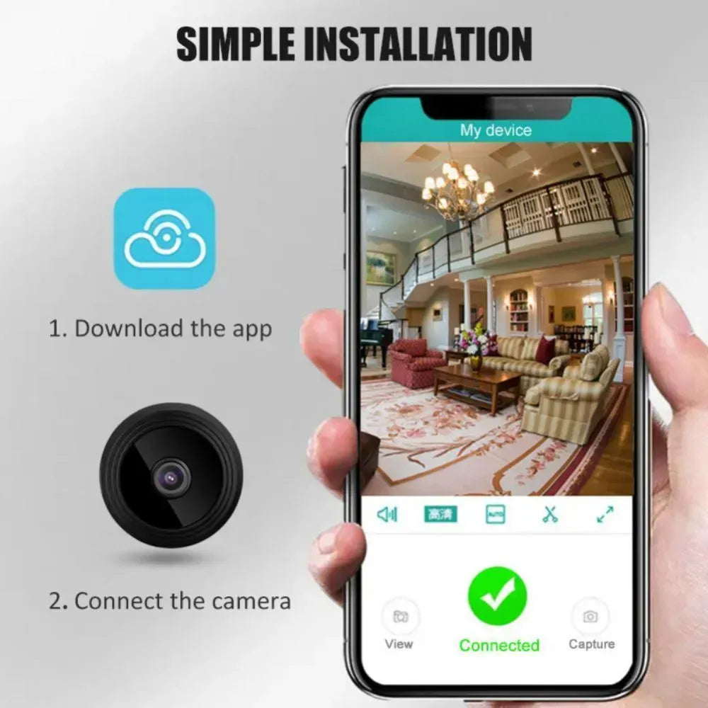 A9 Mini WiFi Camerawith Night Vision – Magnetic Wireless Micro Camerawith Phone App