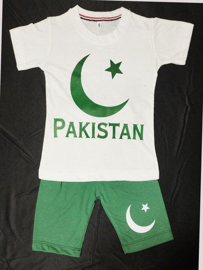 2 Pcs Unisex Cotton Printed Shirt And Shorts Set