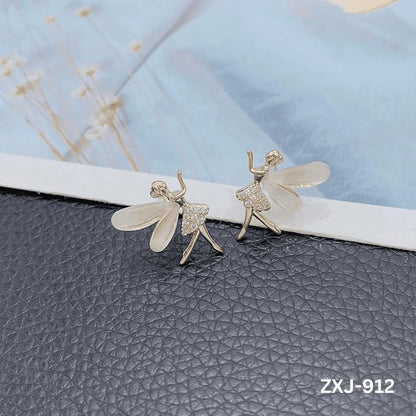 Butterfly Earrings Silver Golden Lightweight Pakistani Women