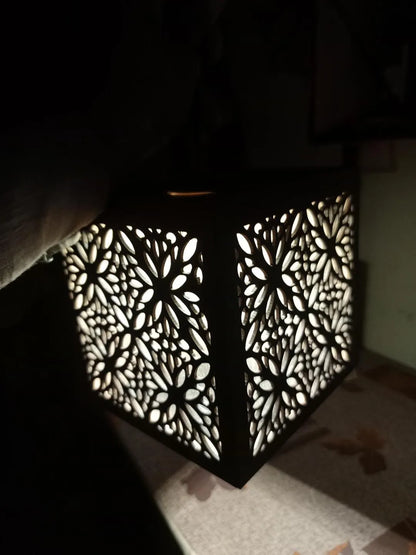 Modern Floral Ceiling Lamp Black Golden Glow