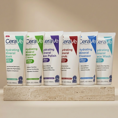 CeraVe Hydrating Mineral Facial Kit 6-Piece Whitening & Glowing