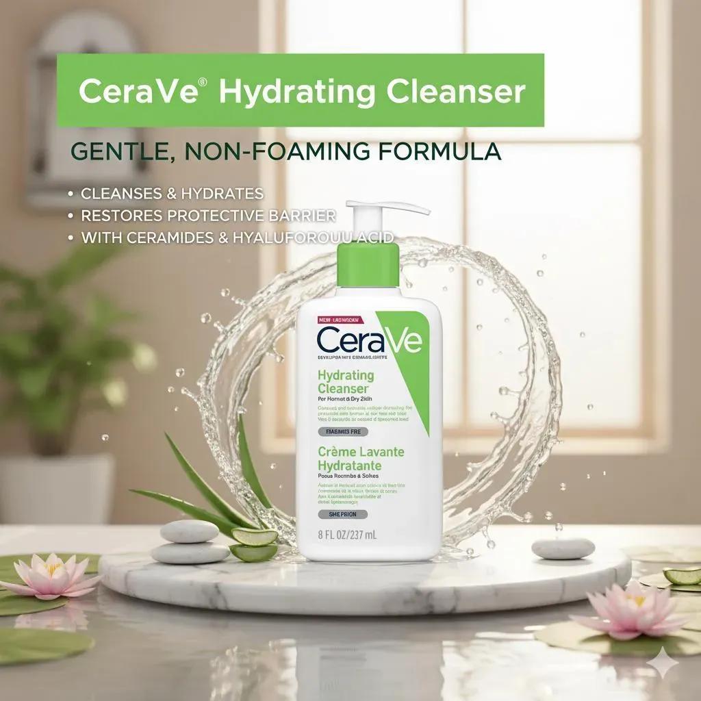CeraVe Hydrating Cleanser Non-Foaming for Sensitive Skin