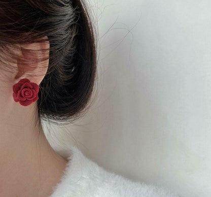 Red Rose Earrings for Women Daily Wear & Special Events