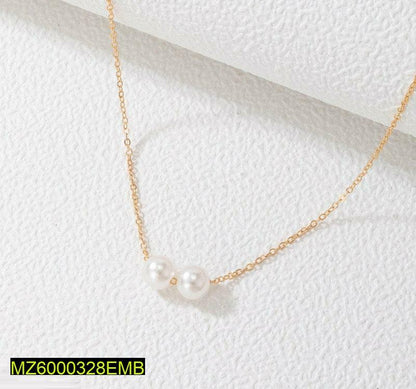Golden Pearl Necklace for Women Daily Wear Wedding Office