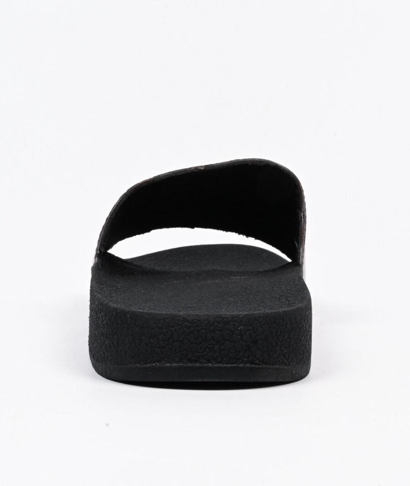 Black Camel Tassel Slide Slipper for Men PU Leather
