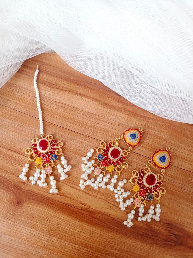 Gold Plated Earrings Set for Pakistani Brides & Festivals