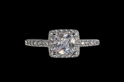 Army Gun Design Silver Plated Zircon Adjustable Ring