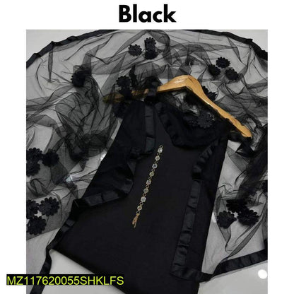 Black Katan Silk Women's 3-Piece Suit Set