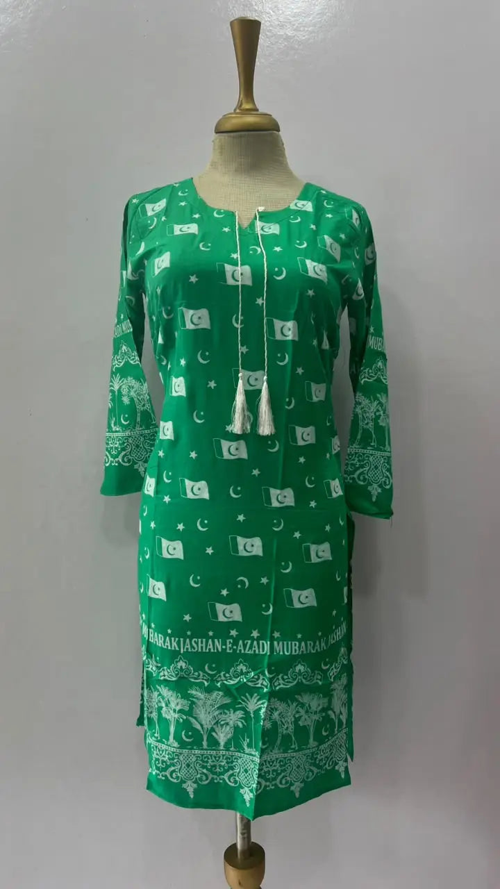 1 Pc Women's Stitched Arabic Lawn Block Printed Shirt Azadi Special