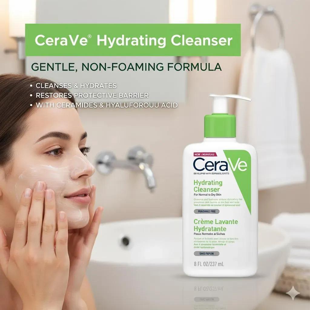 CeraVe Hydrating Cleanser Non-Foaming for Sensitive Skin