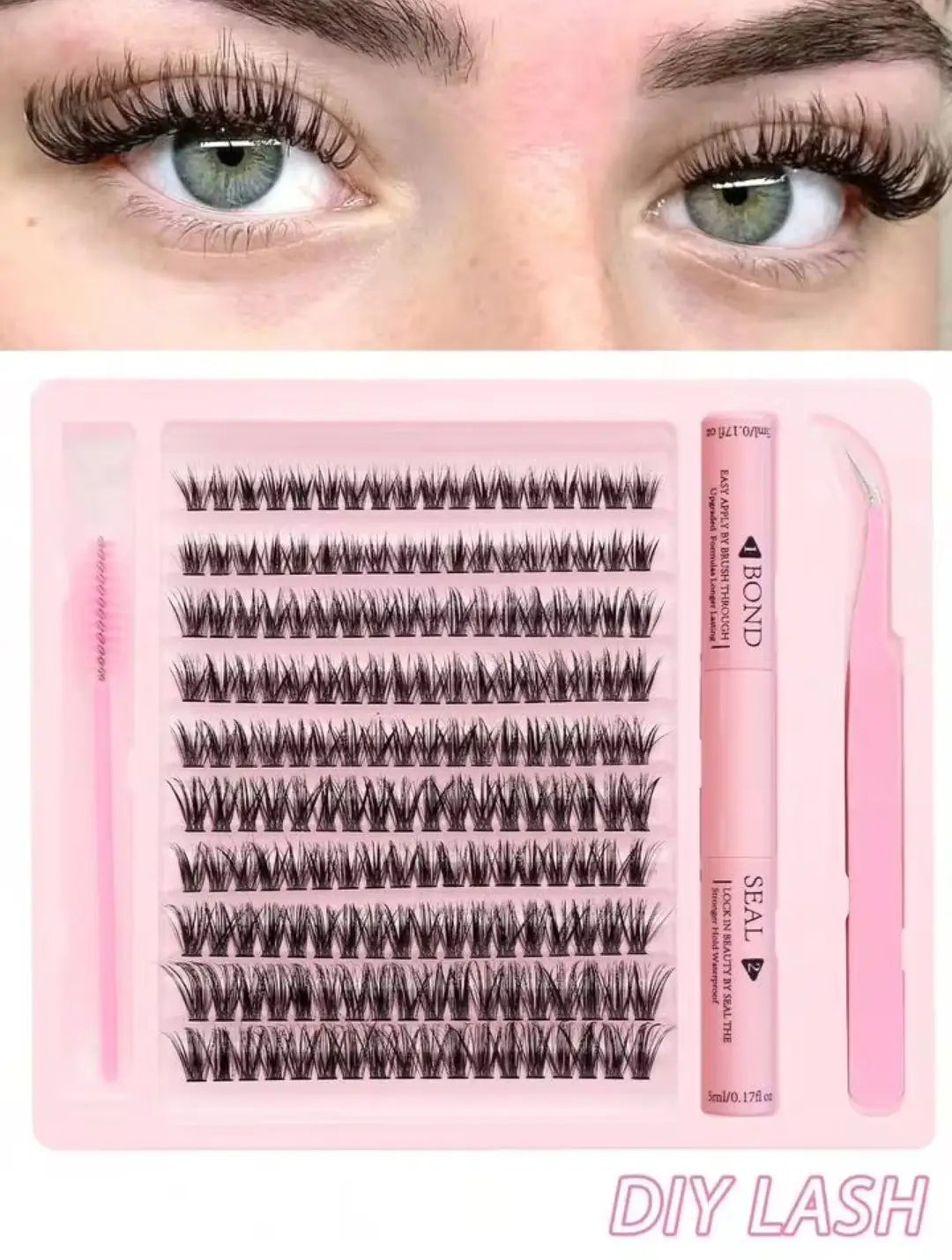 3 In 1 Permanent 3D Eyelash Extension Set, Light