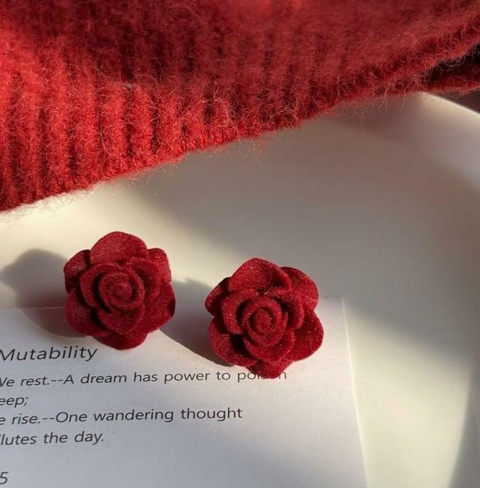 Red Rose Earrings for Women Daily Wear & Special Events