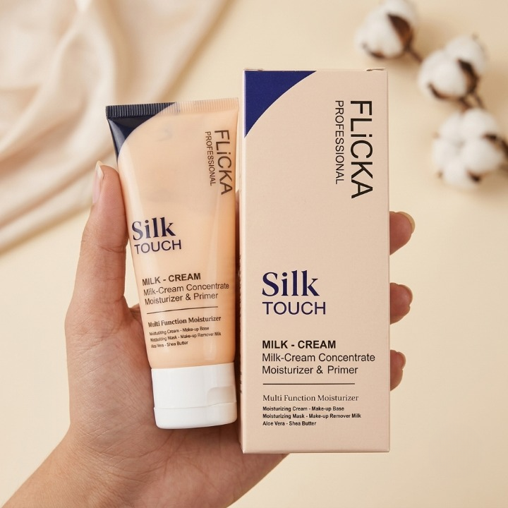 Flicka Silk Touch Milk Cream Concentrate Multi Function Moisturizer And Primer With Aloe Vera And Shea Butter